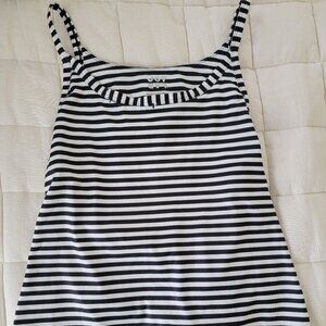 Black & White Striped Athletic Top